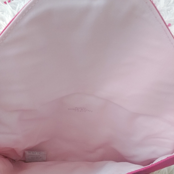 NWOT Nina Ricci Pink Clutch Purse Evening Bag - Picture 6 of 8